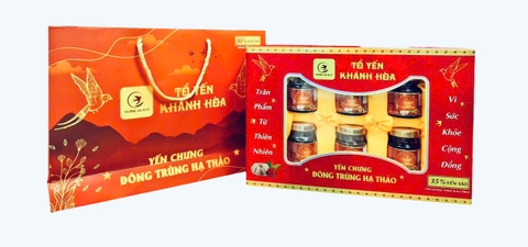 Yến sào chưng Đông Trùng Hạ Thảo Trường An Nest 35% hộp 6 hũ * 70ml