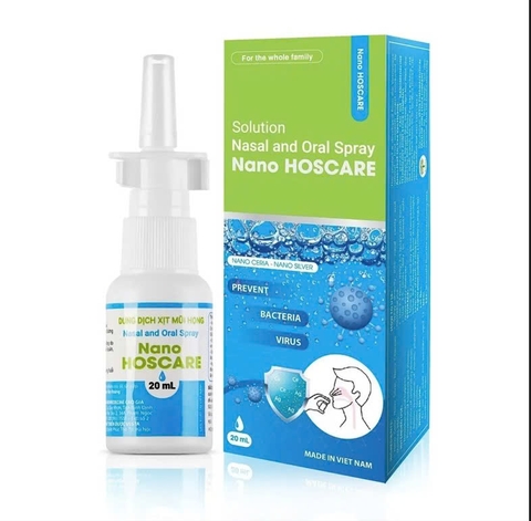 Dung dịch xịt mũi họng Nano HOSCARE Cao Gia 20ml