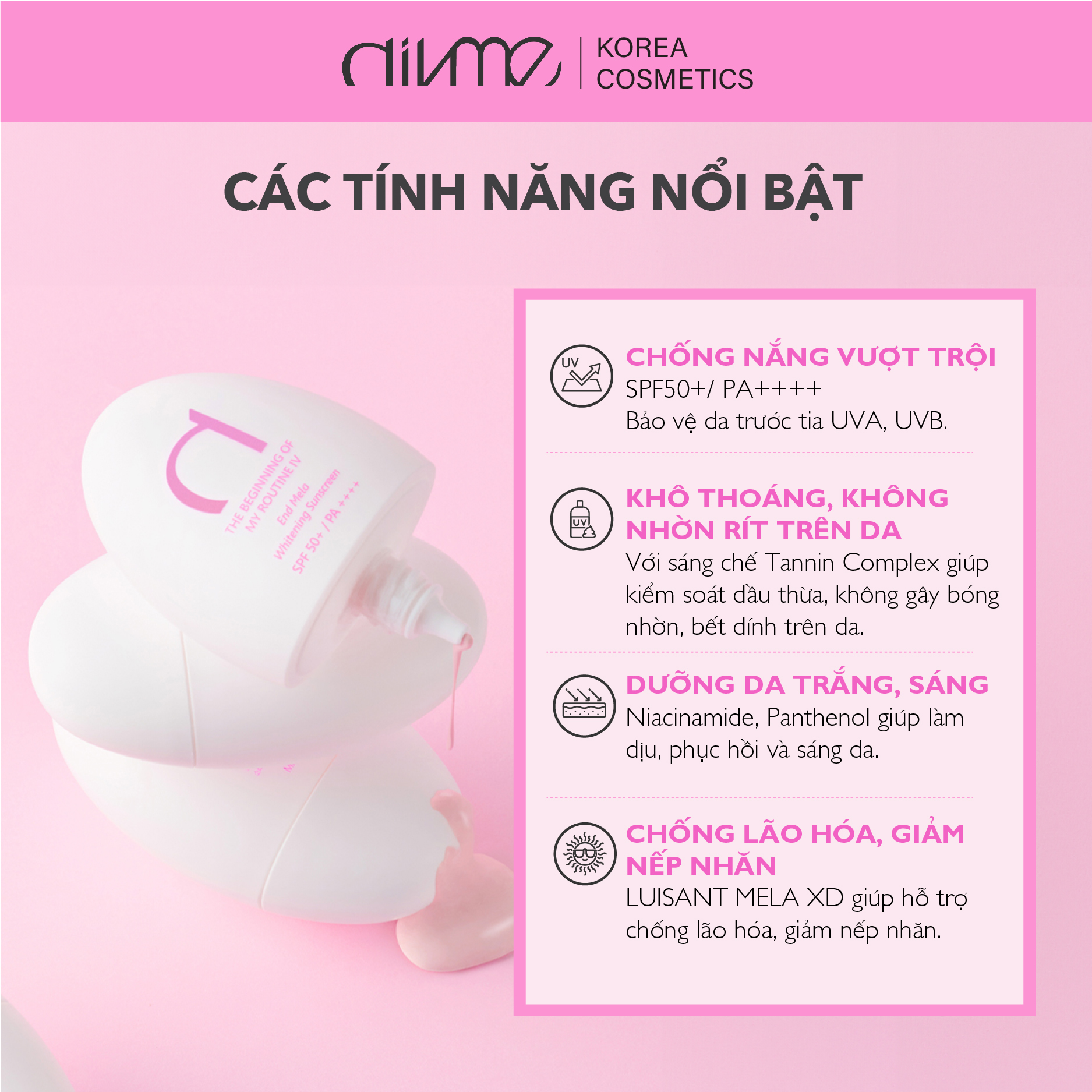 Kem chống nắng SPF50+ PA++++ Divme 50ml