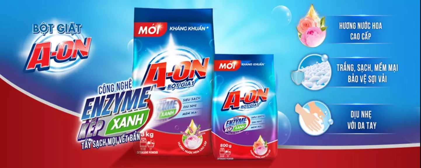 Bột giặt A-ON Hương Nước Hoa 800g