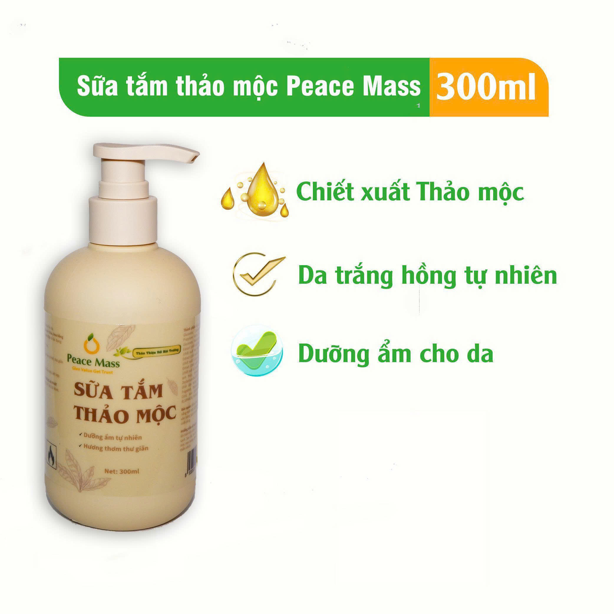 Sữa Tắm Thảo Mộc Peace Mass 300ml
