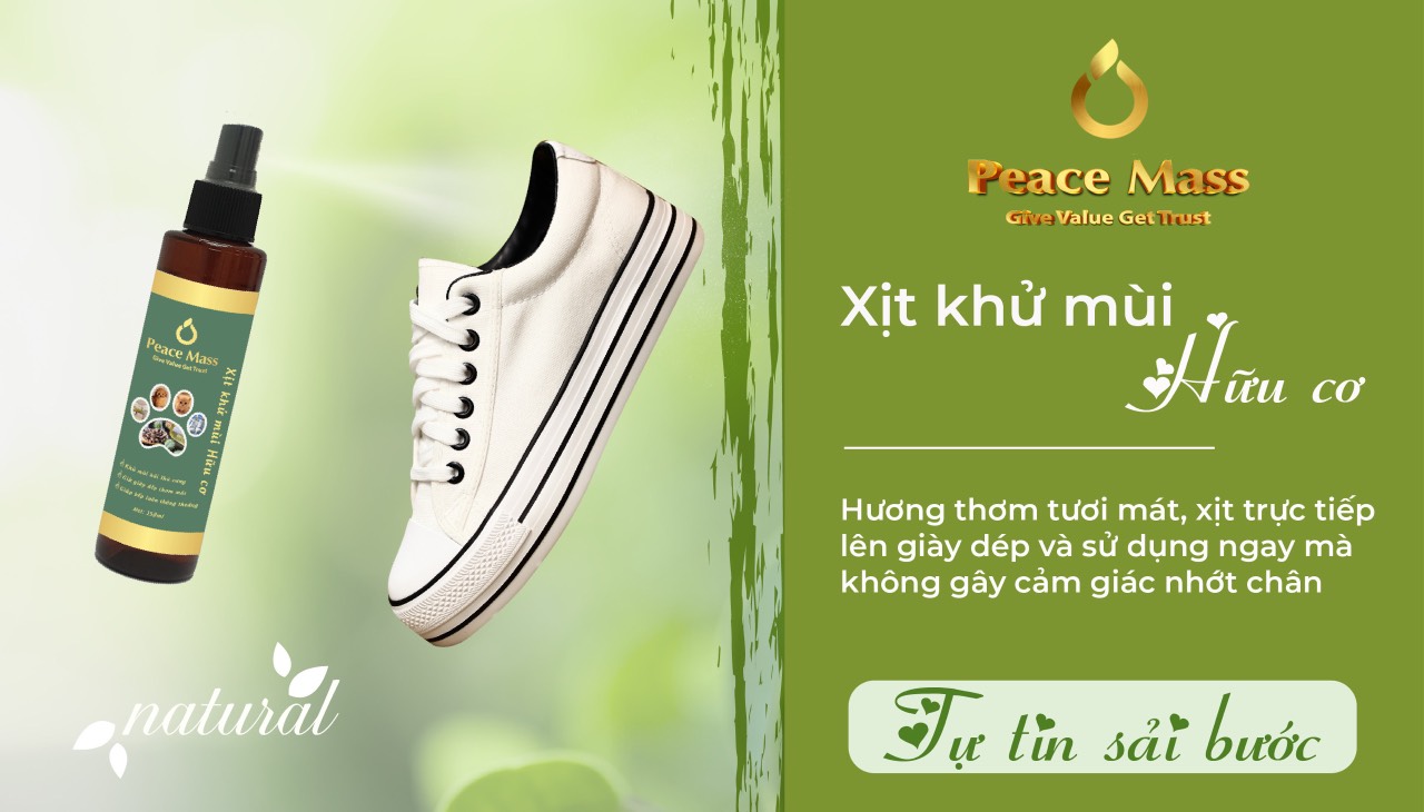 Xịt Khử Mùi Hữu Cơ Peace Mass 150ml