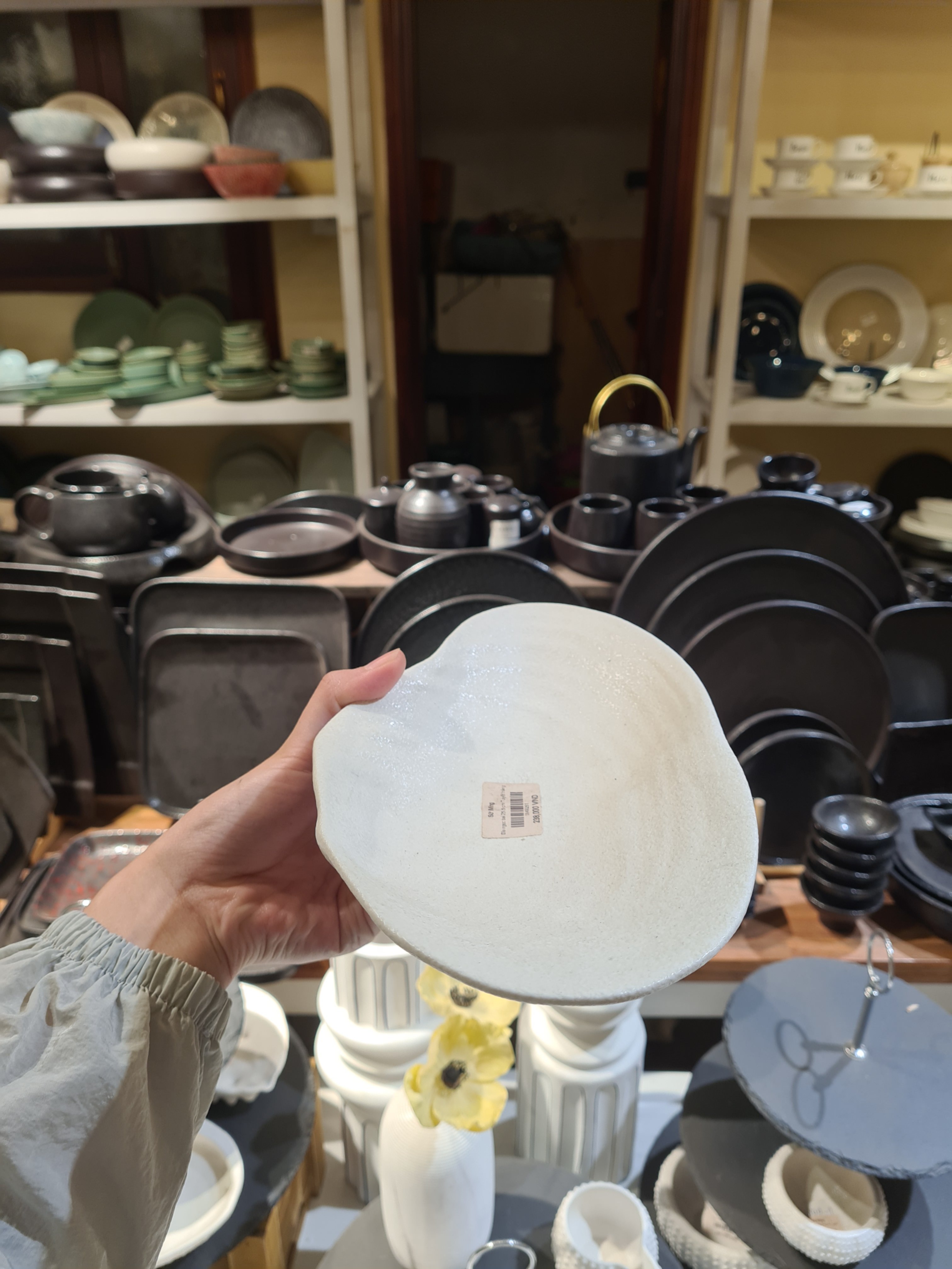 Dĩa ngọc trai 25.5 cm Tuyết trắng