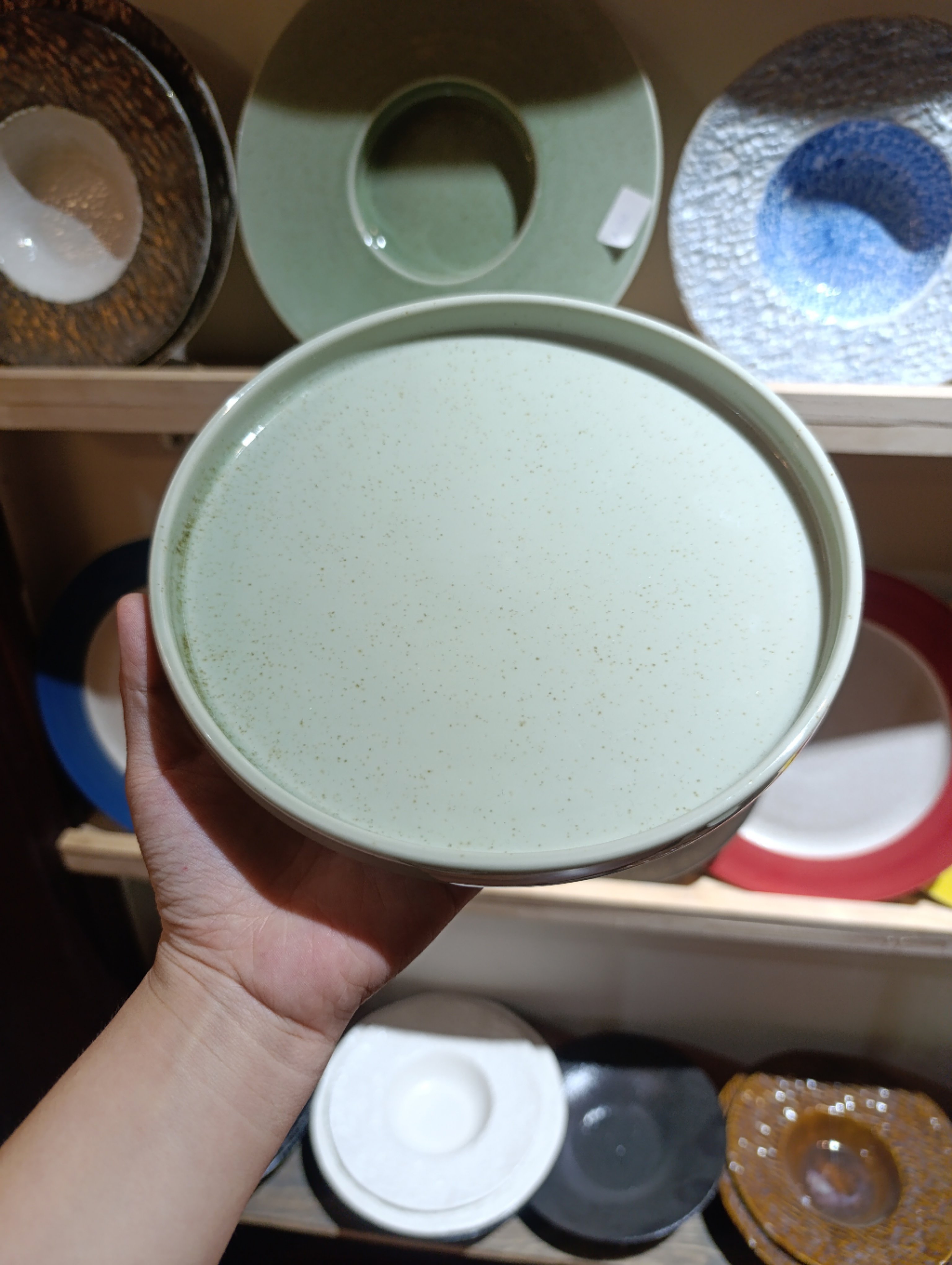 Đĩa tròn VĐ 8.25 inch xanh ngọc