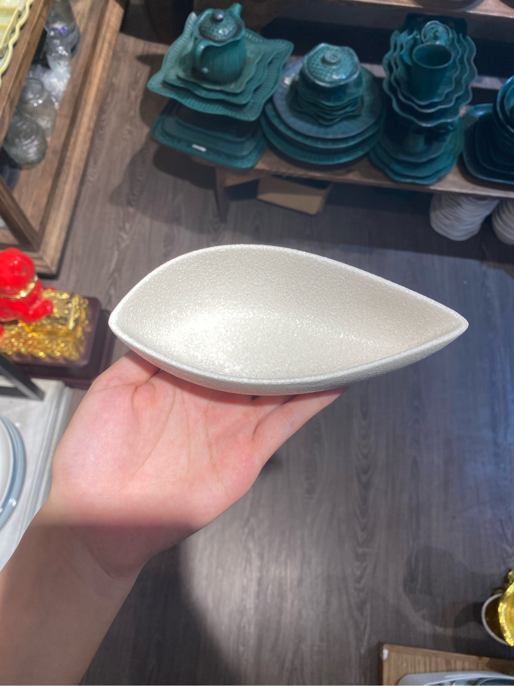Dĩa dài 16x8cm lộc phát (không vệt)