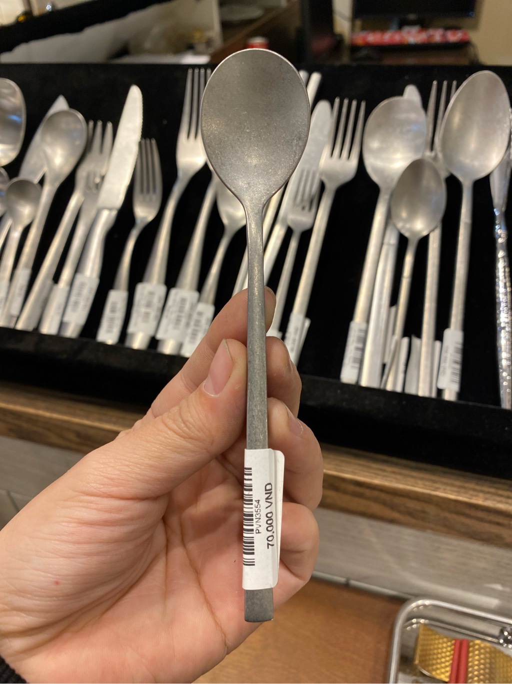 Dao Thìa Dĩa INOX 304 MỜ Vuông Trơn