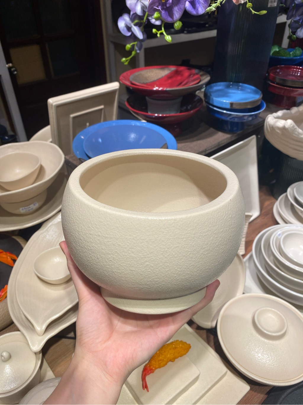 Hũ gia vị miệng xéo 15x13cm màu be (MÀU MỚI) (HĐ)