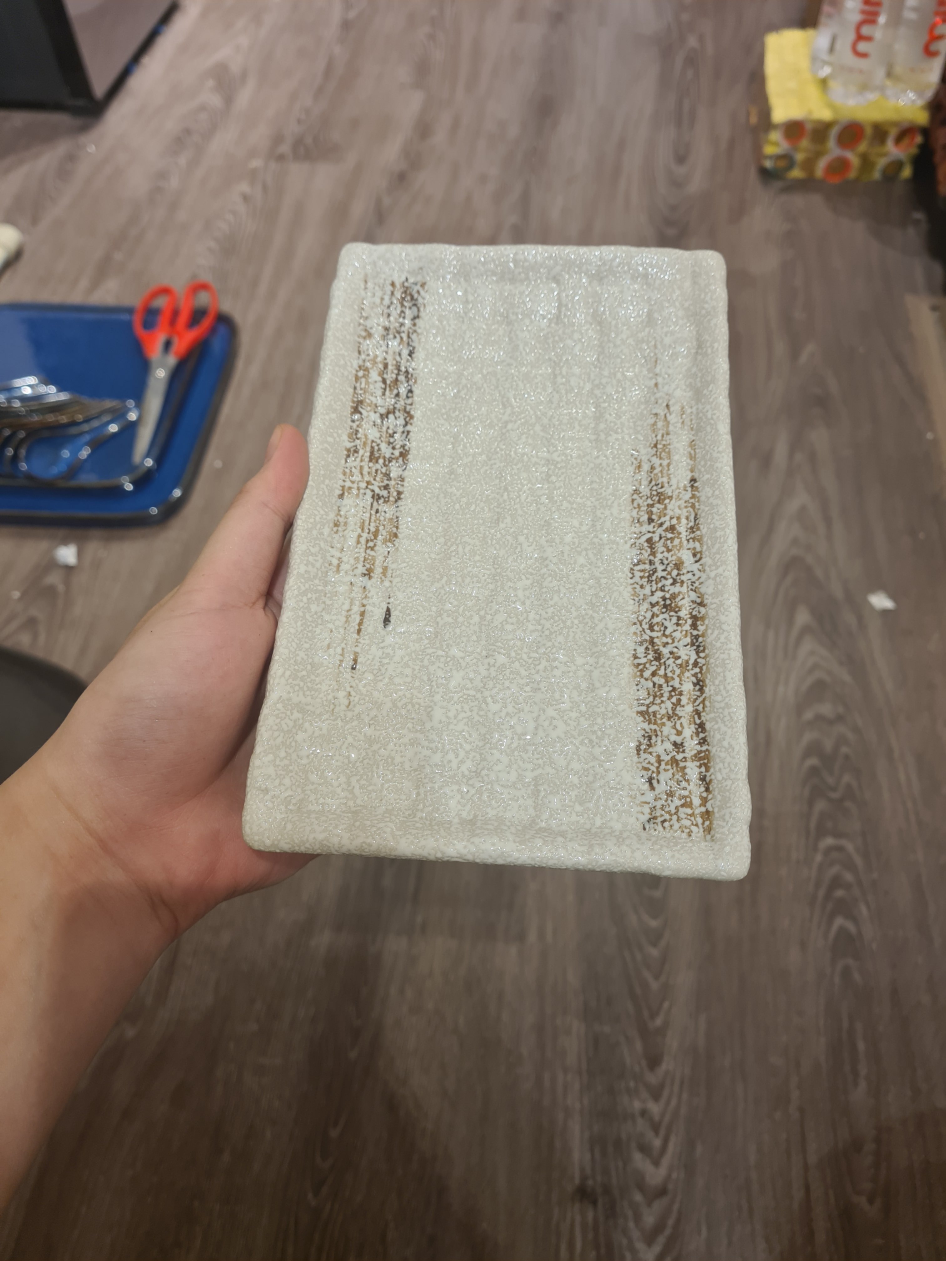 Dĩa CN 19x12x2.3cm Lộc Phát (có vệt)