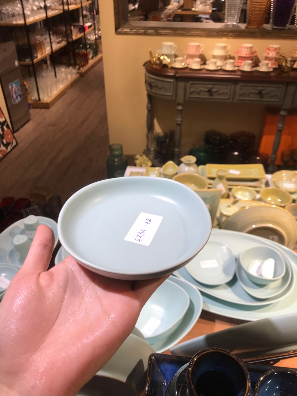Dĩa 13x2.5cm xanh Lục Bảo