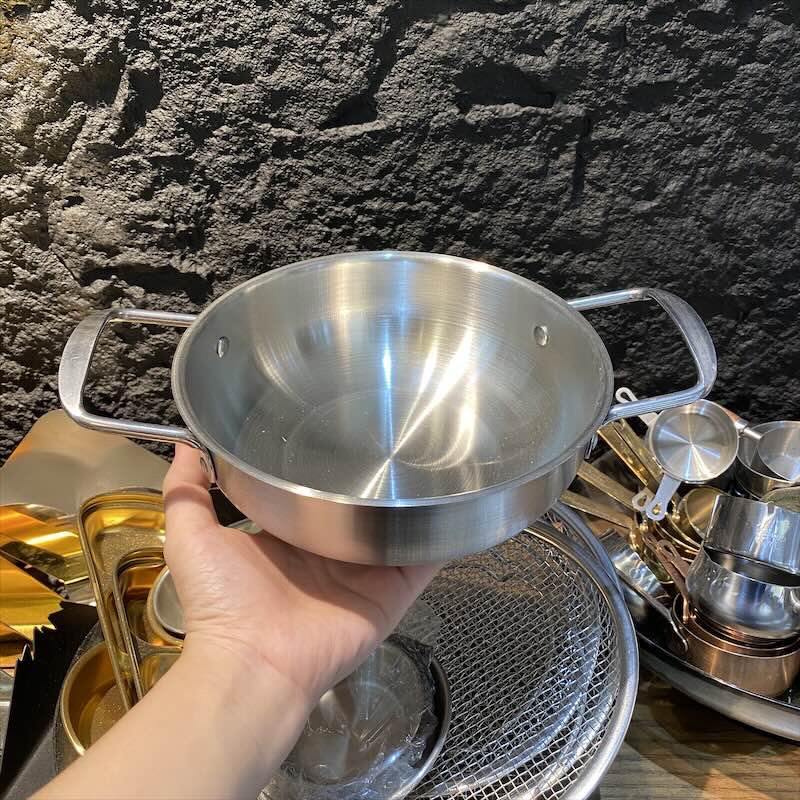 Chảo inox sâu 2 quai