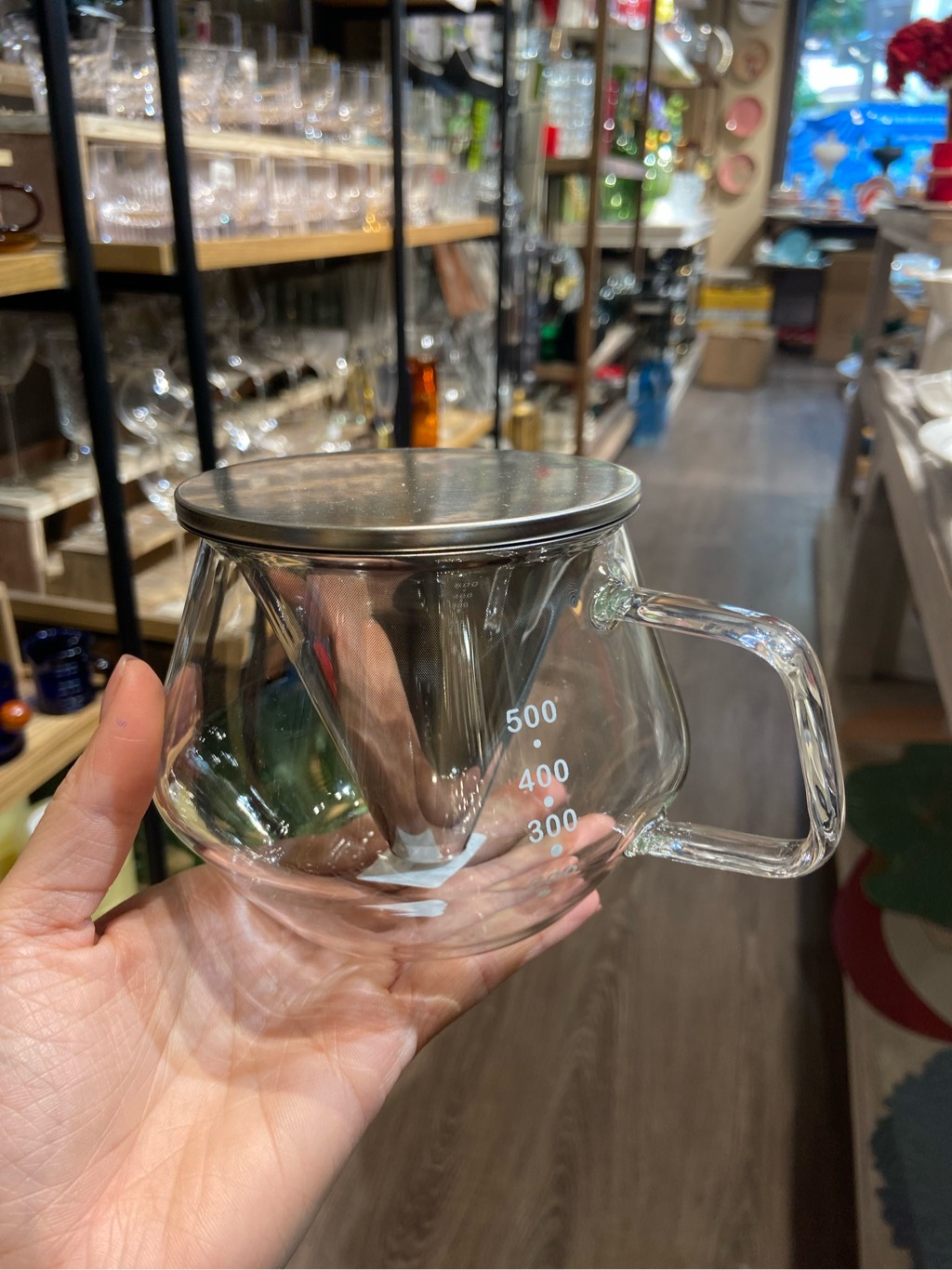 Bình thuỷ tinh bầu kèm lõi lọc