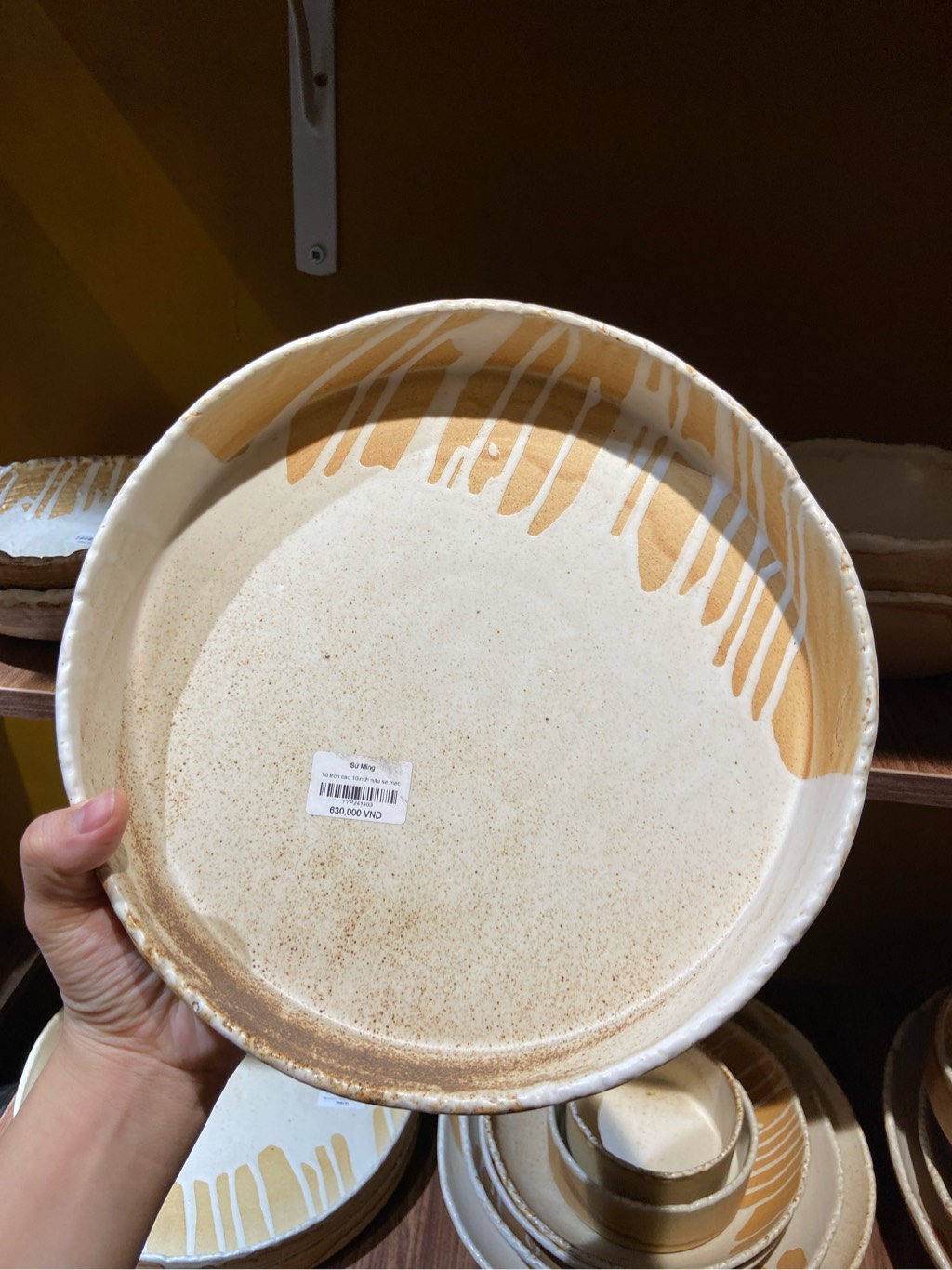 Tô tròn cao 10inch nâu sa mạc