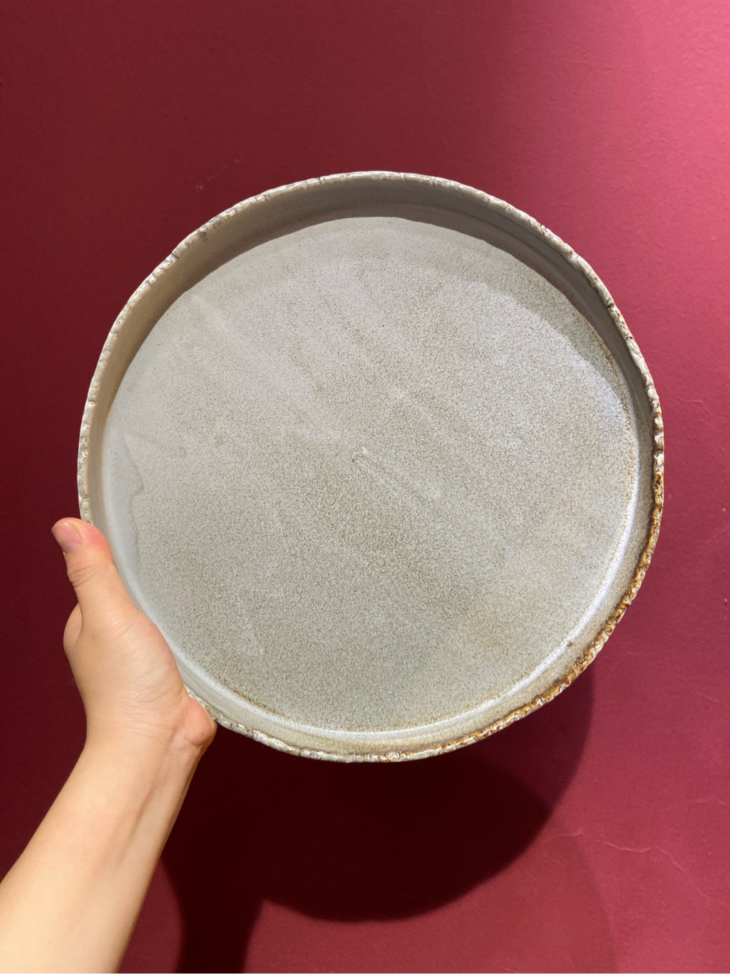 Đĩa tròn vành đứng 10.5inch màu ghi