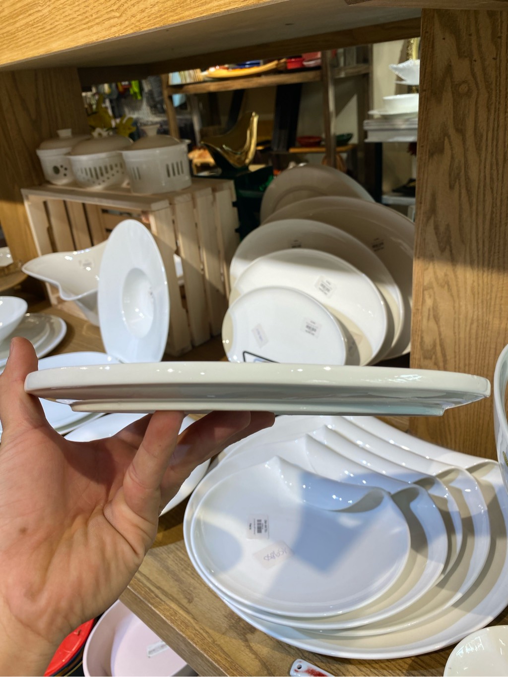 Đĩa xoài trắng trơn 9inch