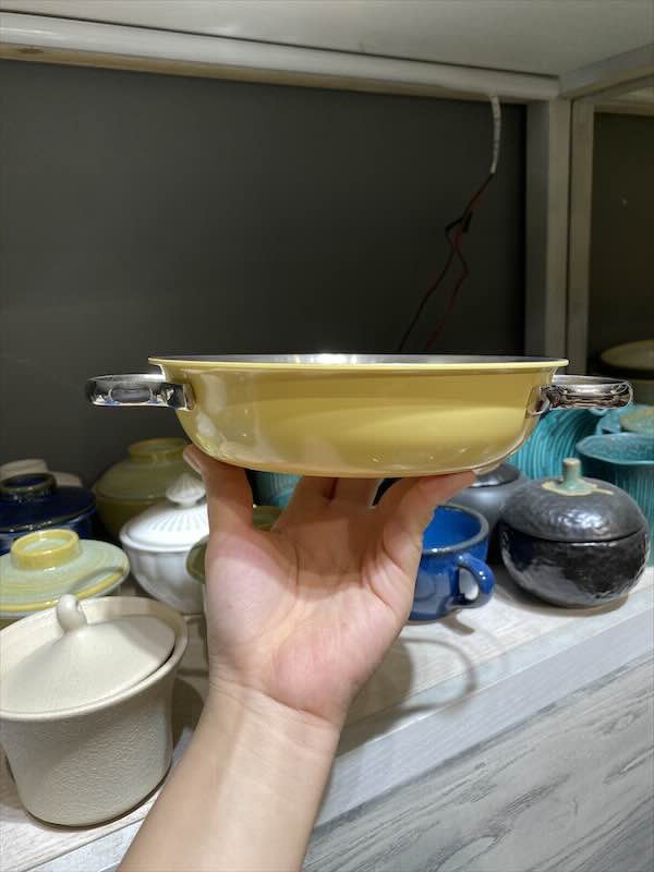 Chảo inox phủ ceramic 16 x 4.2cm - Lemon Yellow