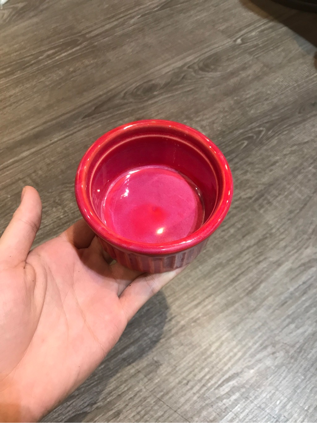 Chén sốt sọc đứng 9x4.5cm màu Đỏ