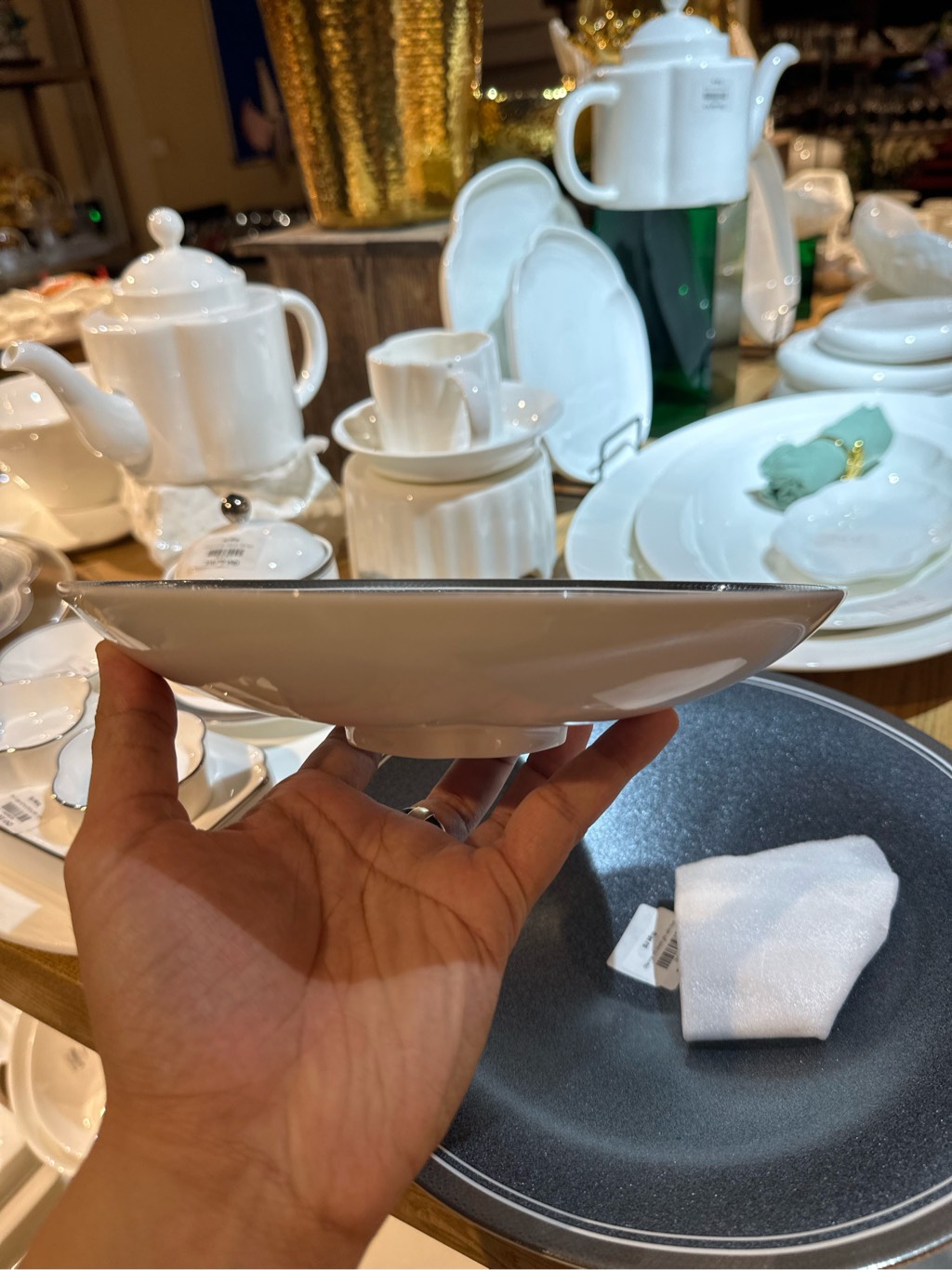 Đĩa sâu 8.5inch ghi viền bạc