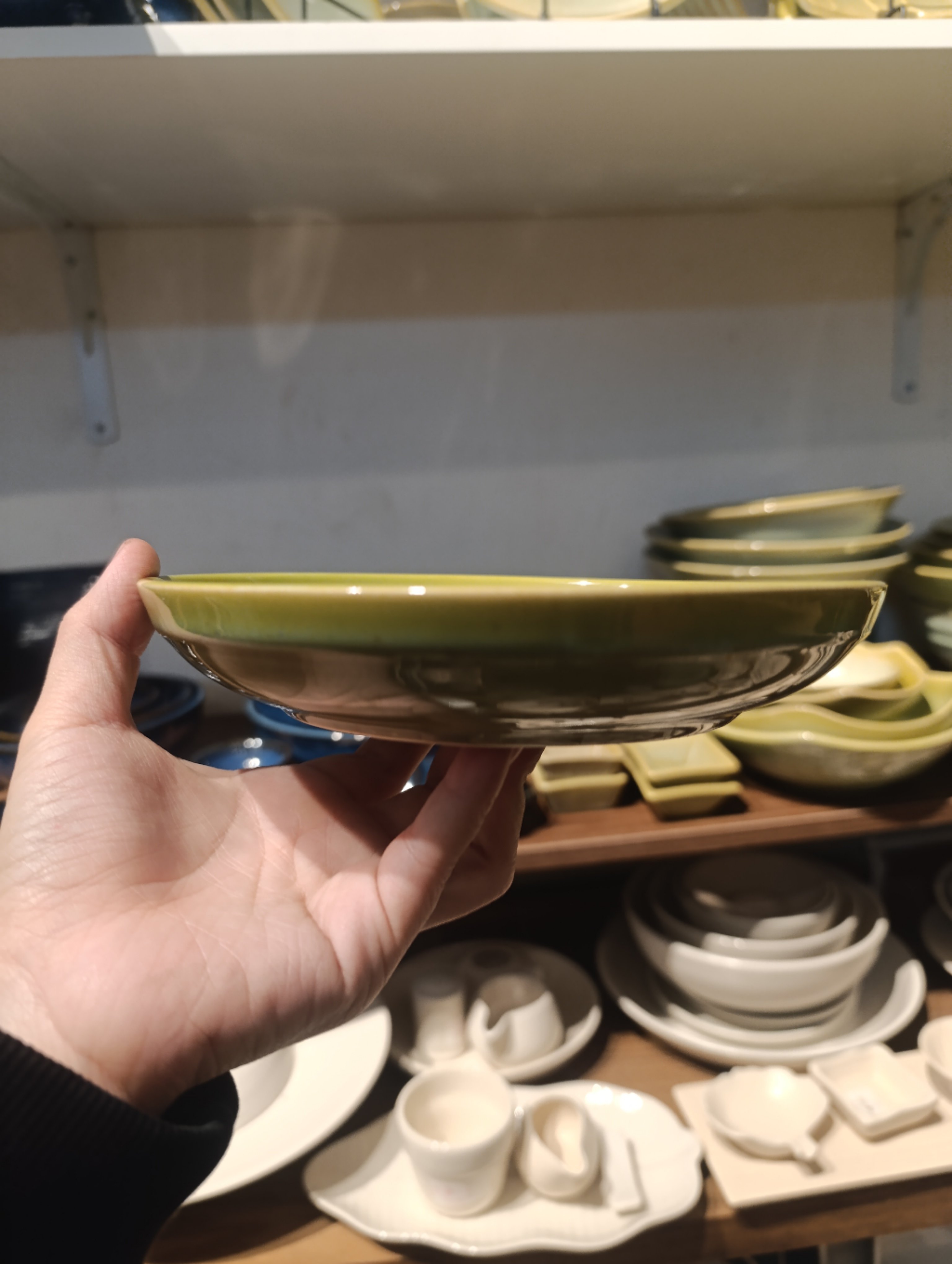 Dĩa ảo 18cm xanh bơ