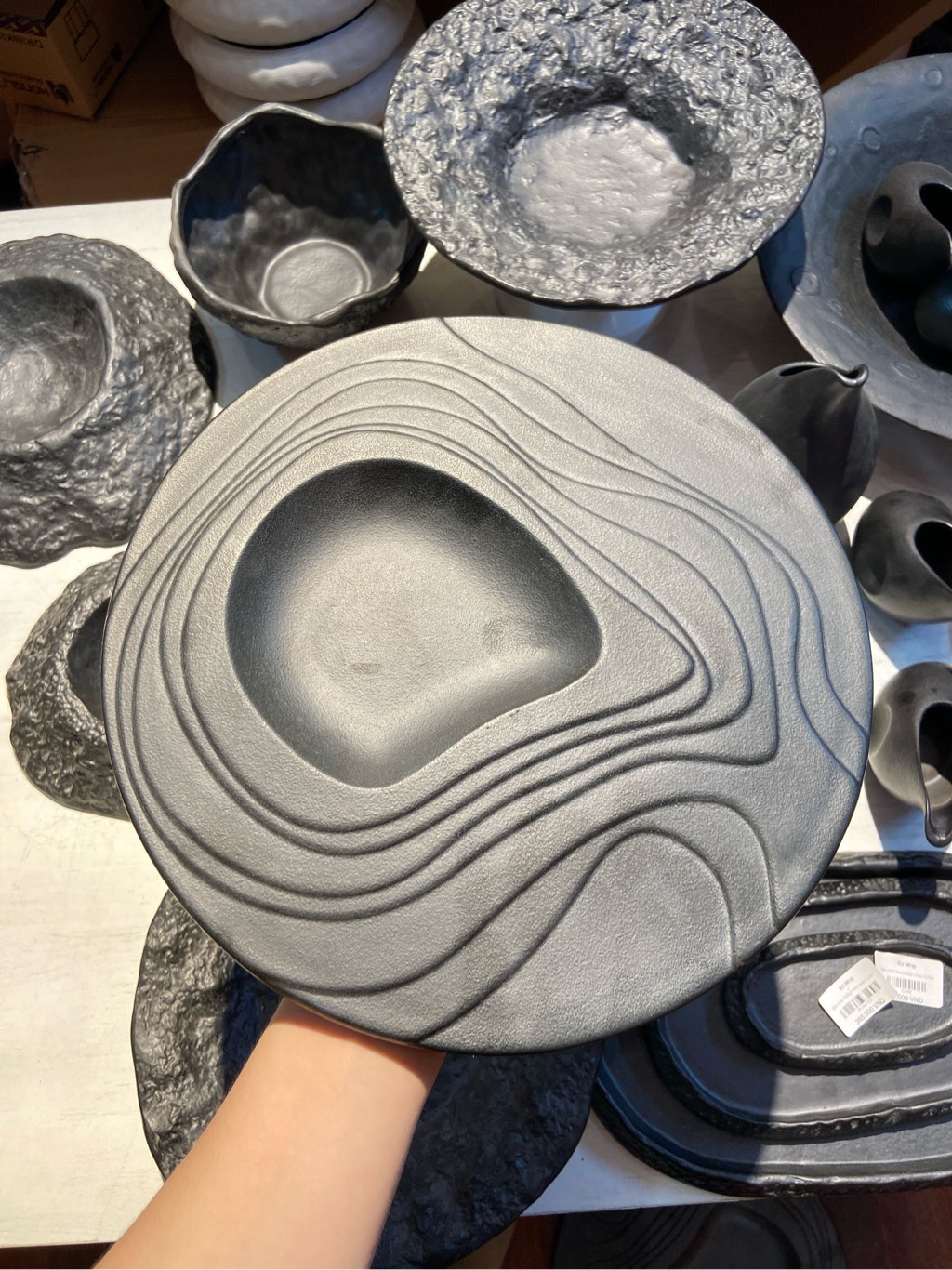 Đĩa kiểu 10icnh đen méo C346