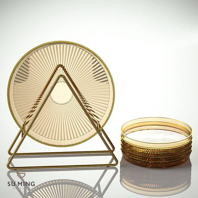 Set 6 Đĩa Có Giá Treo Nhựa