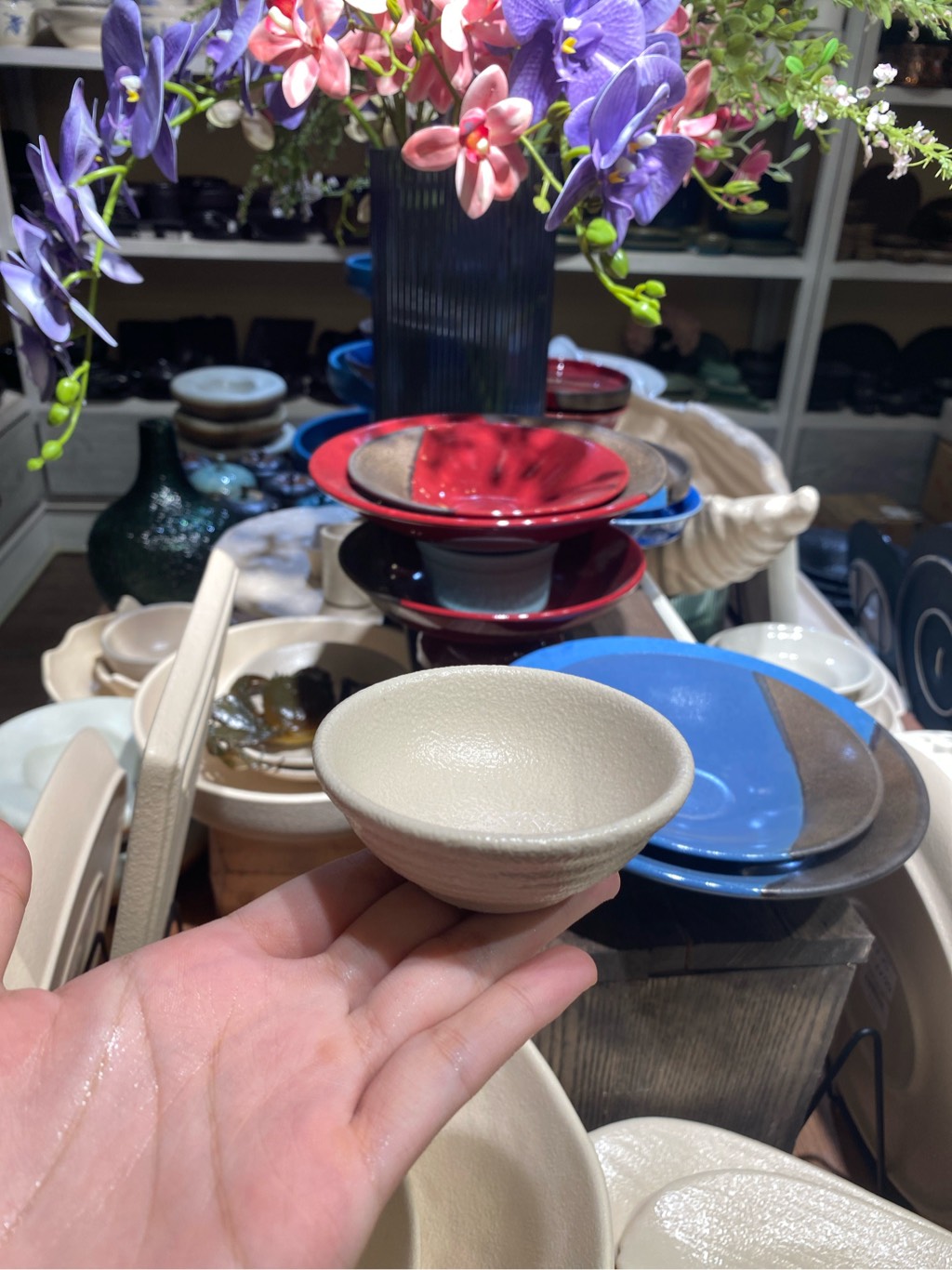 Chén chấm 8cm màu be