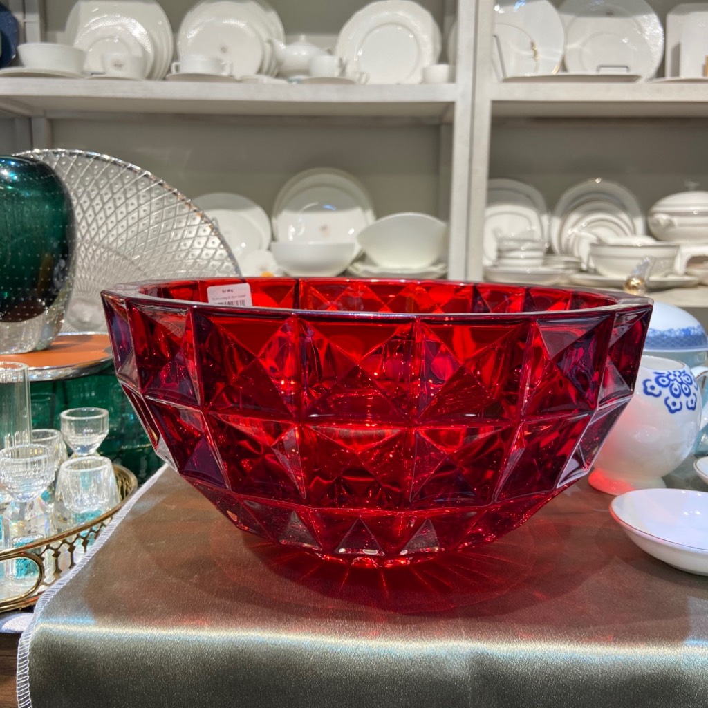 Tô kim cương đỏ 28cm Crystal
