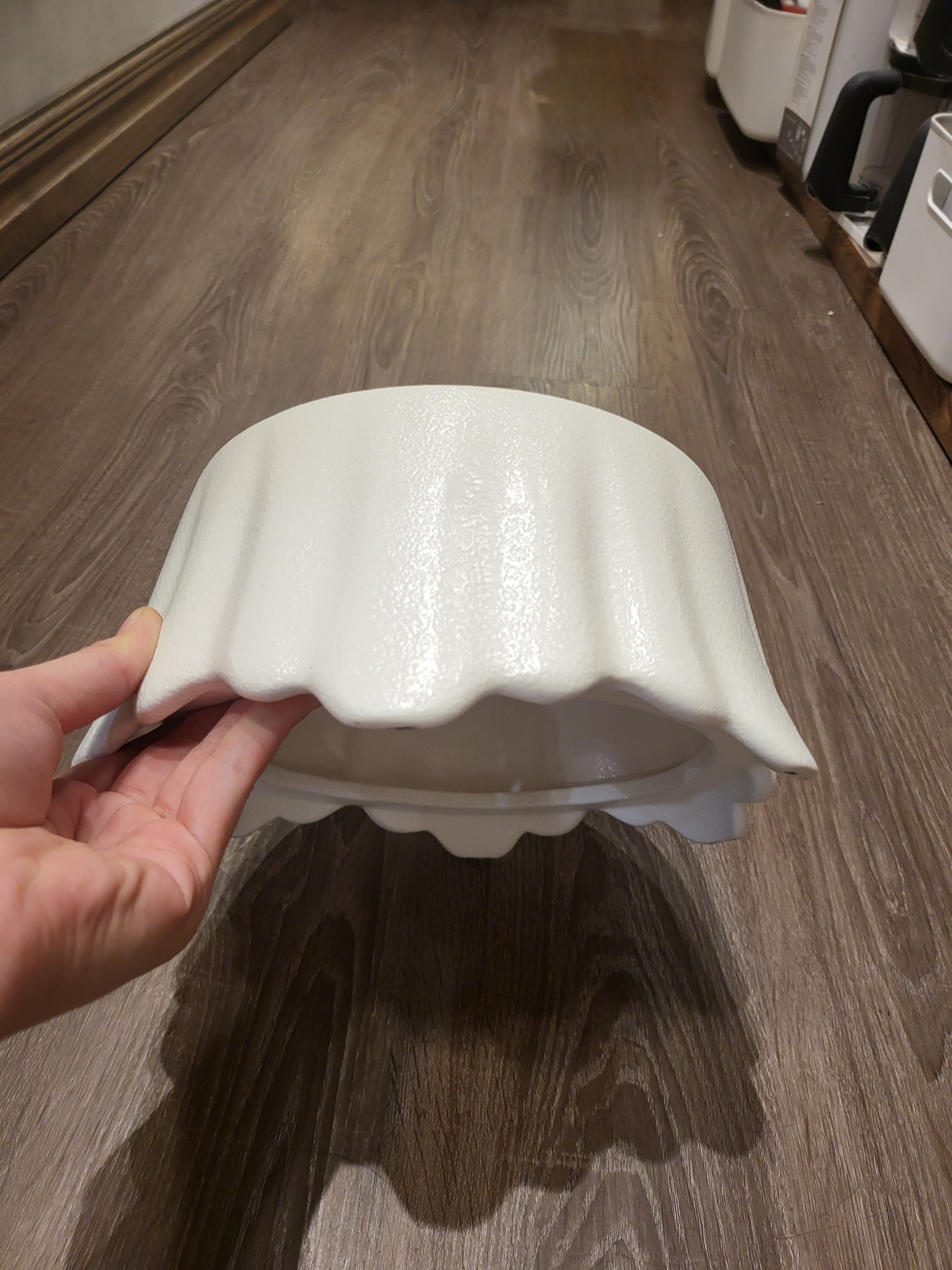 Dĩa bàn trang trí 20x11cm màu tuyết trắng