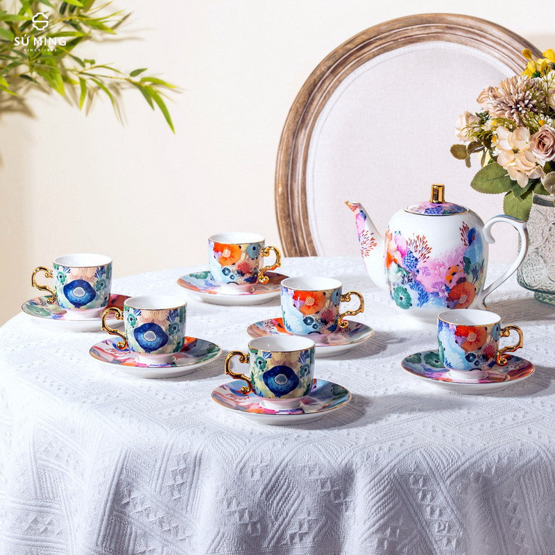 Bộ trà mạn sắc màu