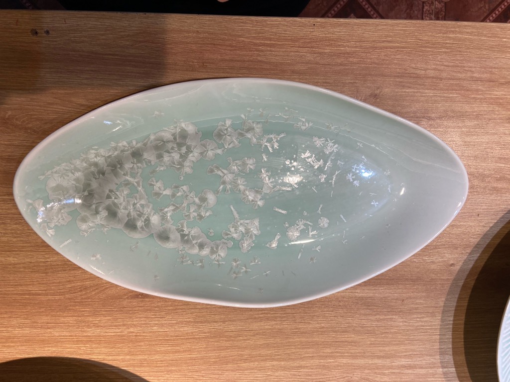 Đĩa cá 16inch xanh khảm