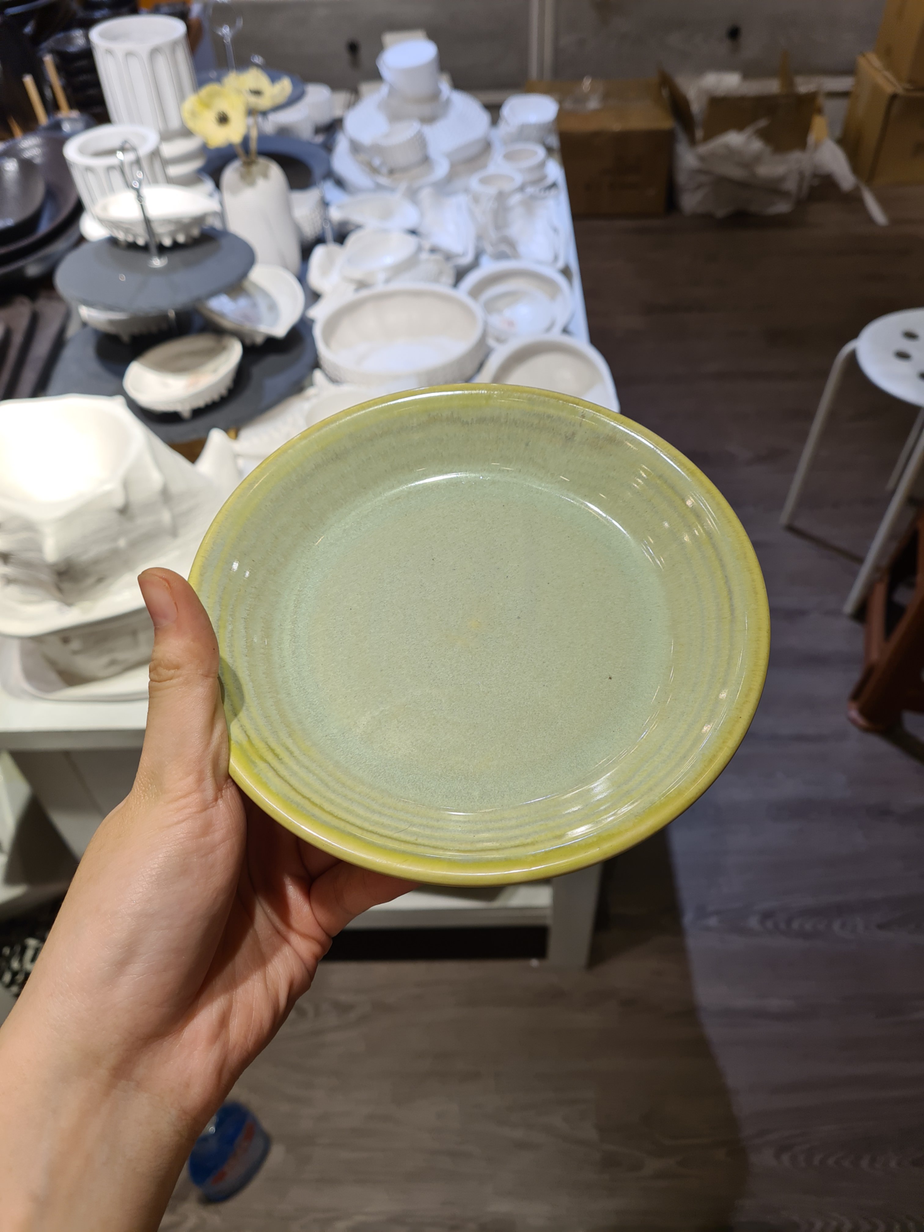 Dĩa ảo 17.5cm xanh bơ