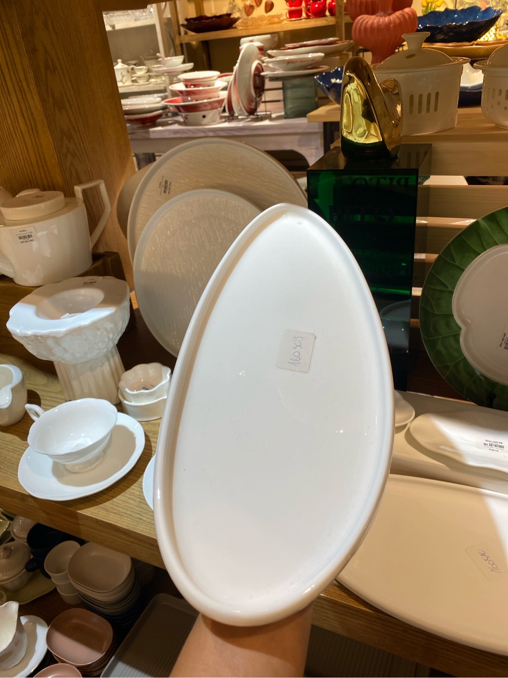 Đĩa hạt gạo trắng trơn 13inch