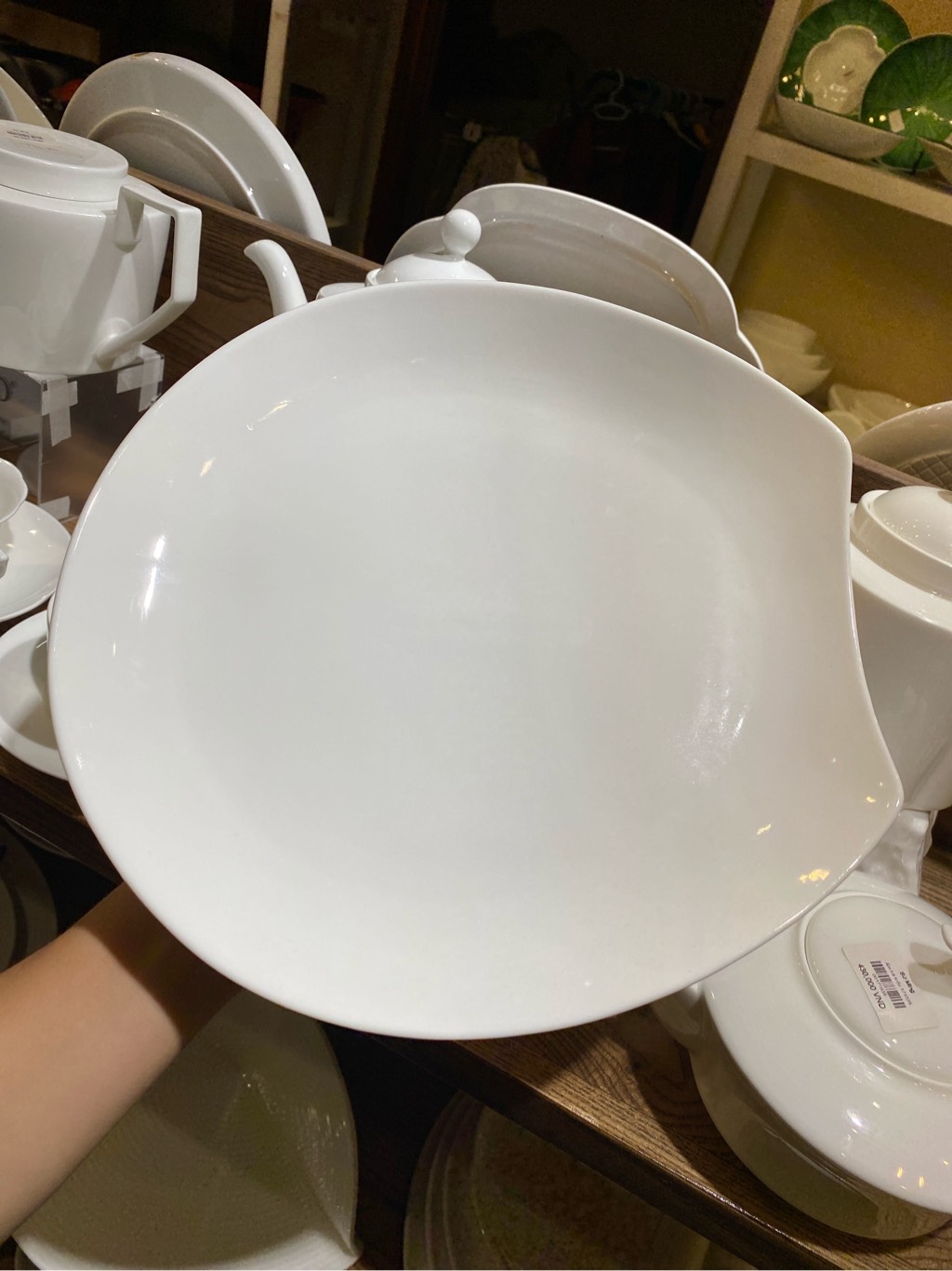 Đĩa cắt góc trắng trơn 10inch