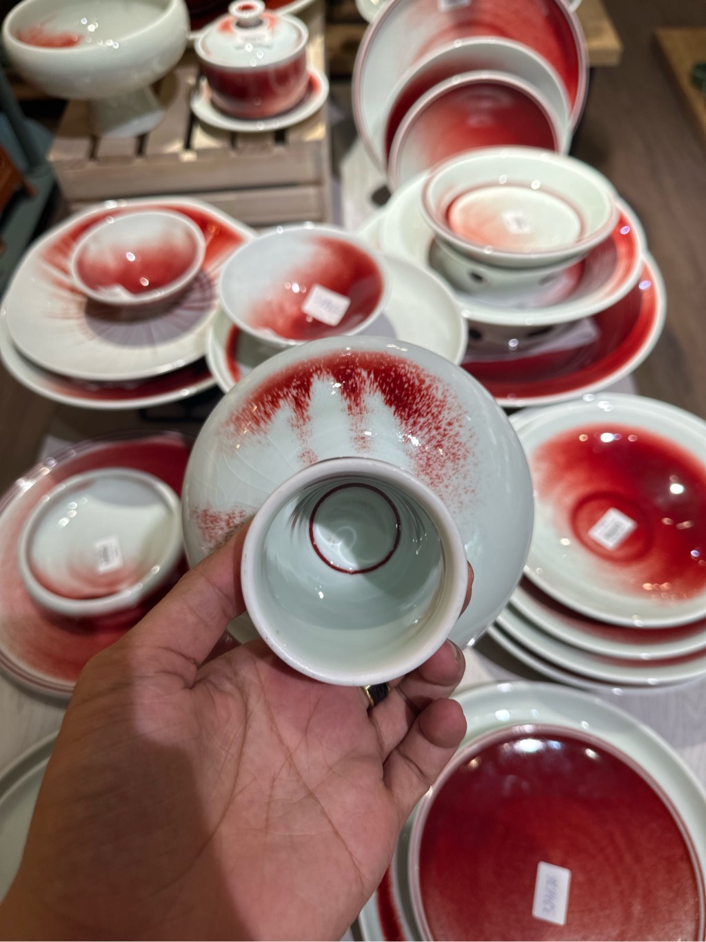 Đĩa có chân 6inch Trăng Đỏ