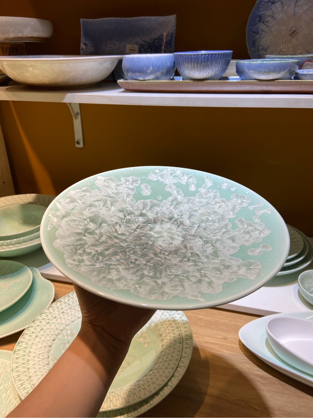 Đĩa chân 10.6inch xanh khảm