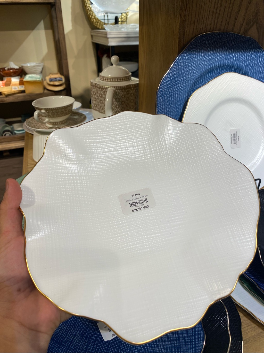 Đĩa ảo 9.5 trắng Shing star