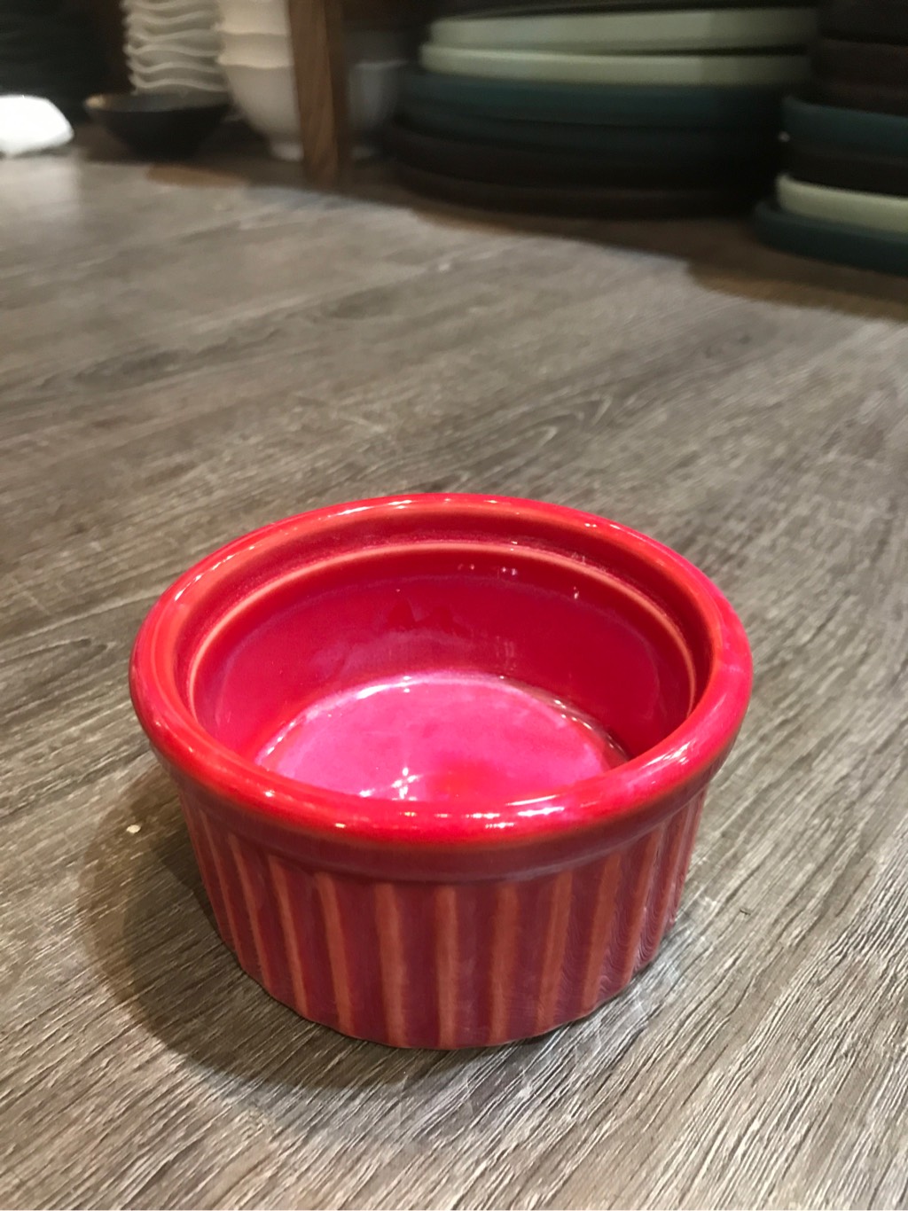 Chén sốt sọc đứng 9x4.5cm màu Đỏ