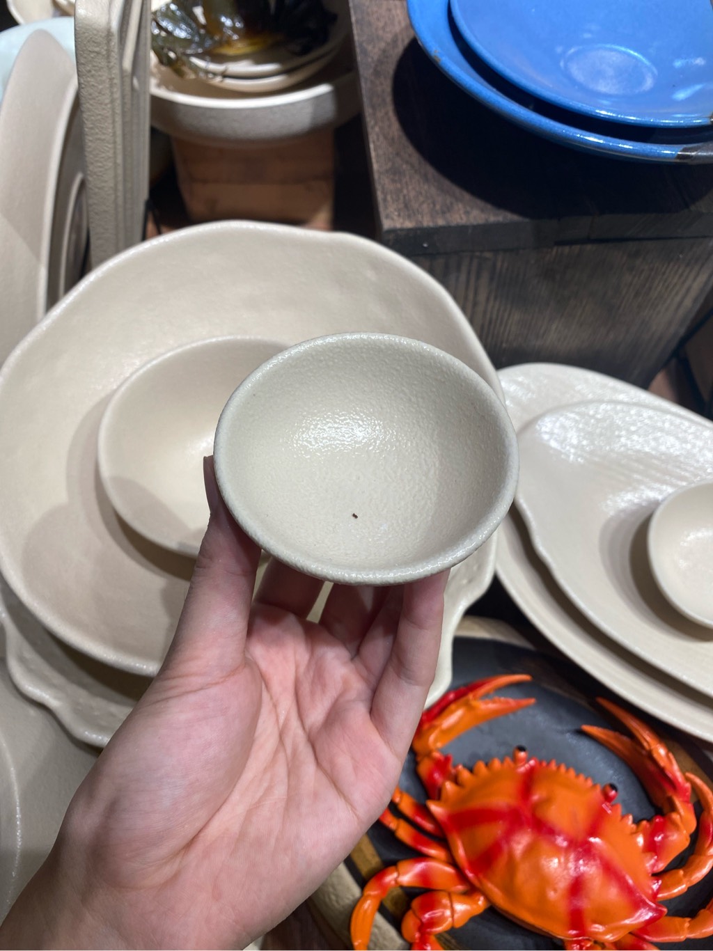 Chén chấm 8cm màu be