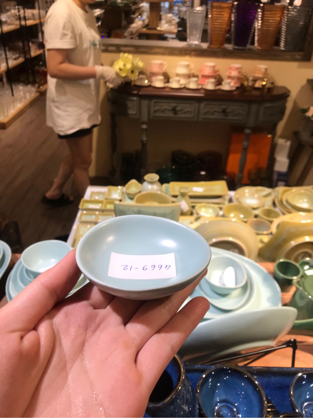 Chén chấm 8x2cm xanh Lục Bảo