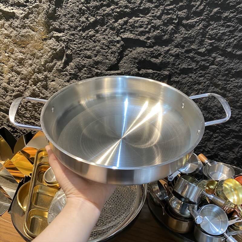 Chảo inox sâu 2 quai