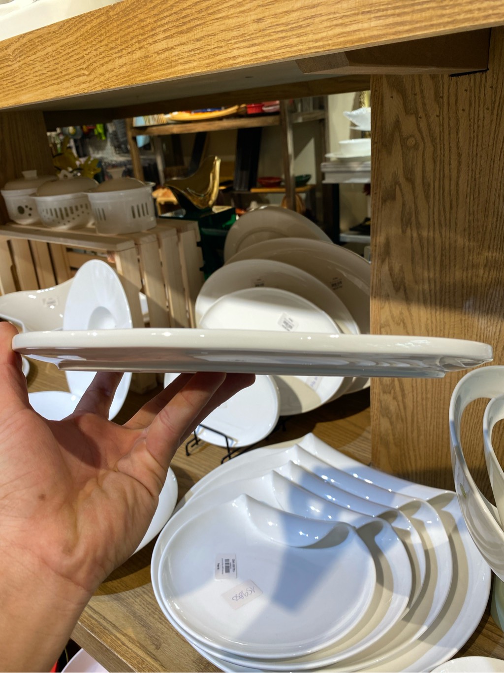 Đĩa xoài trắng trơn 10inch
