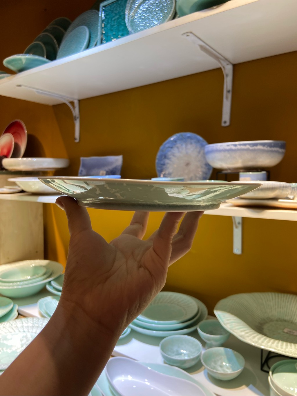 Đĩa ảo kẻ 8inch xanh khảm