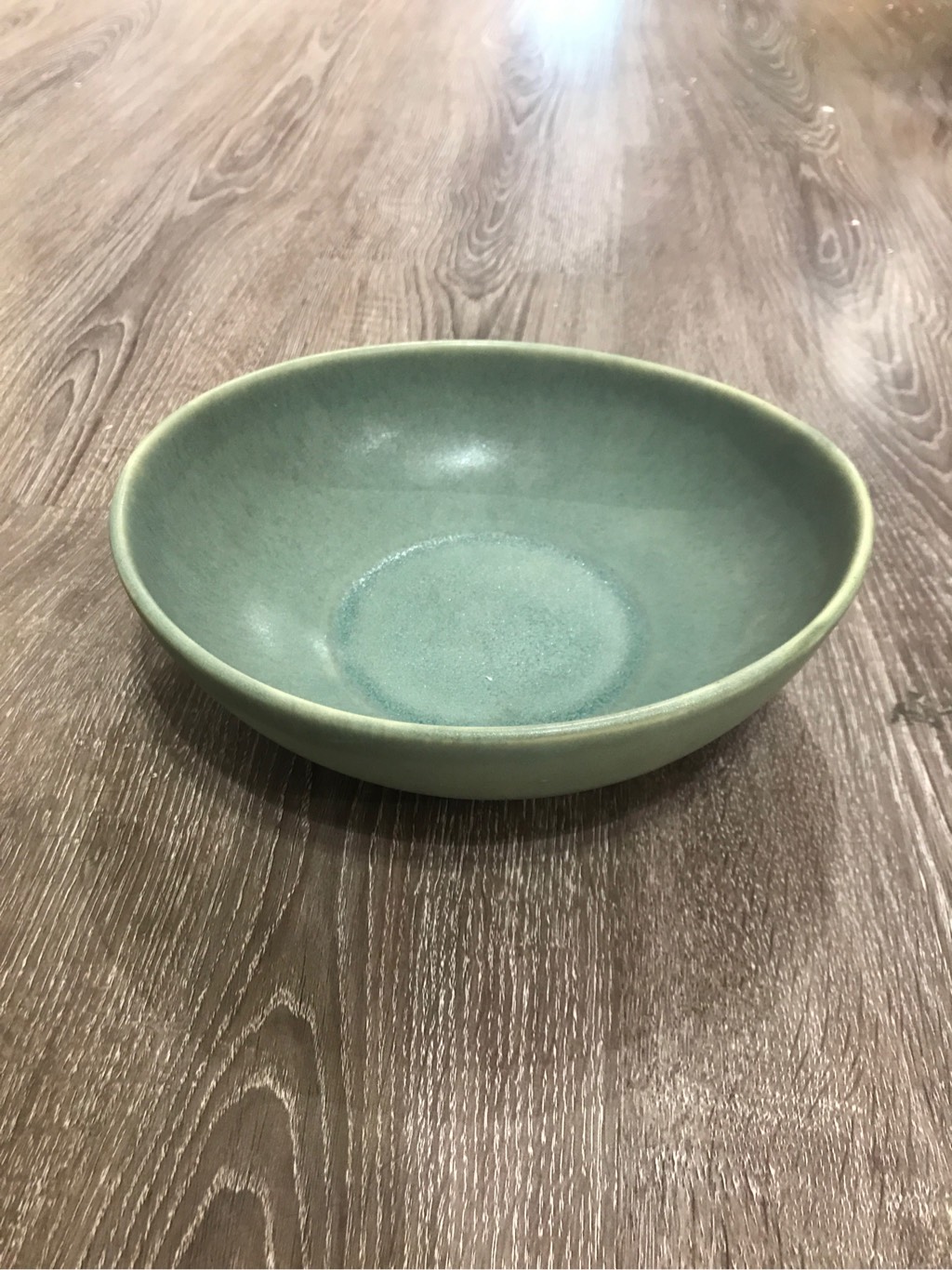 Tô 19x18cm xanh lá đậm trổ (matte)