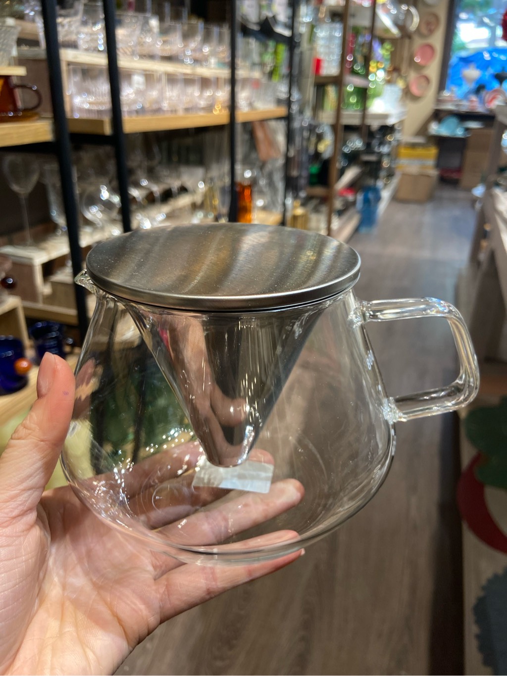 Bình thuỷ tinh bầu kèm lõi lọc