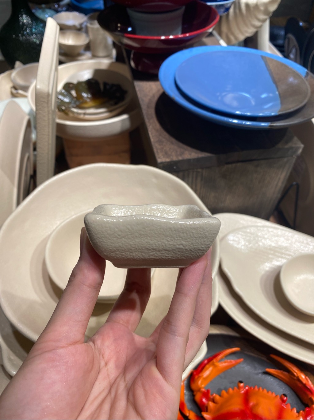 Chén chấm vuông 6.3x2.8cm màu be (HĐ)