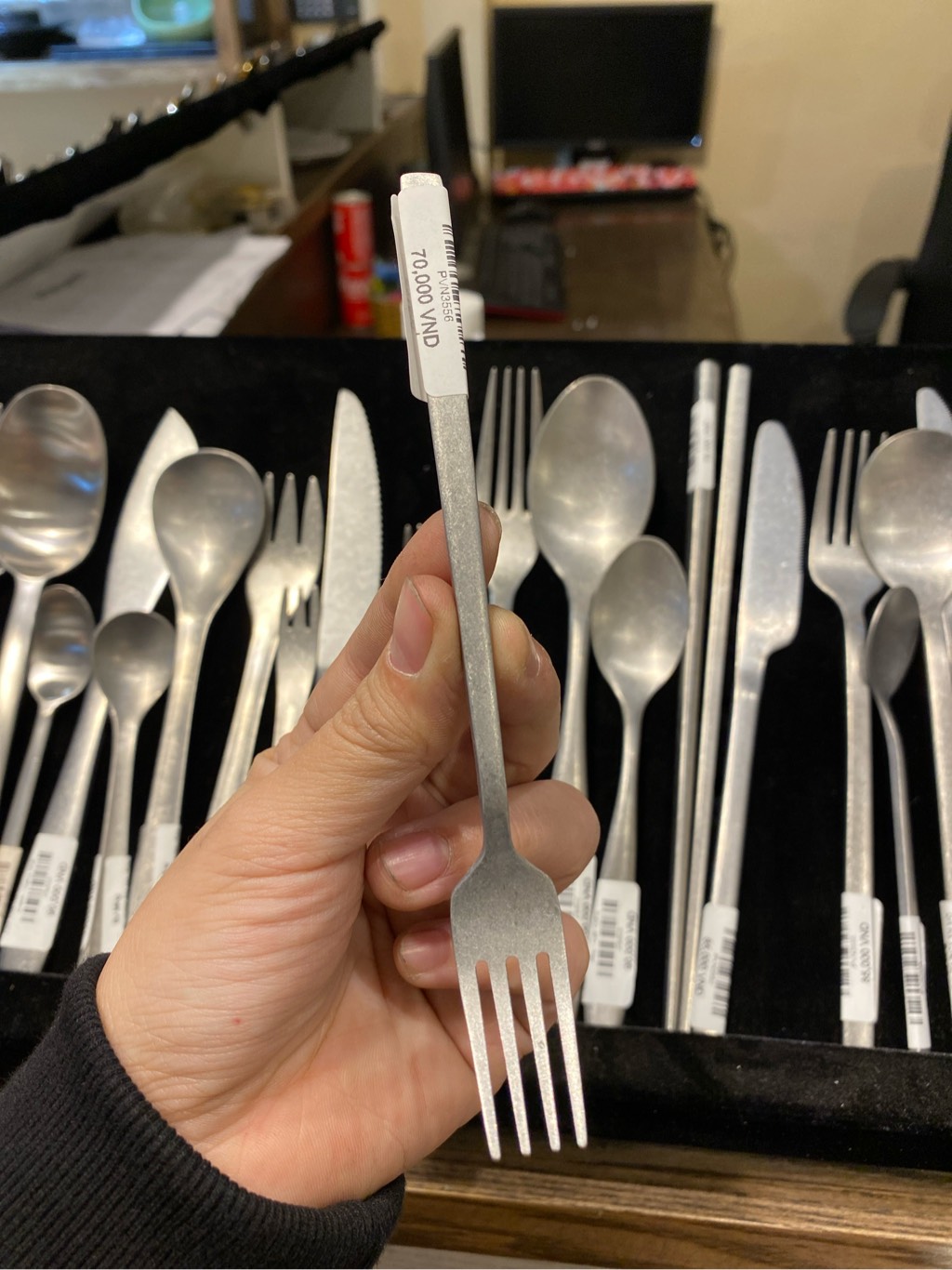 Dao Thìa Dĩa INOX 304 MỜ Vuông Trơn