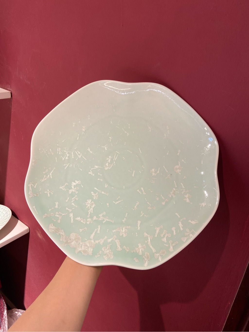 Đĩa phẳng 4 cánh 11inch xanh khảm