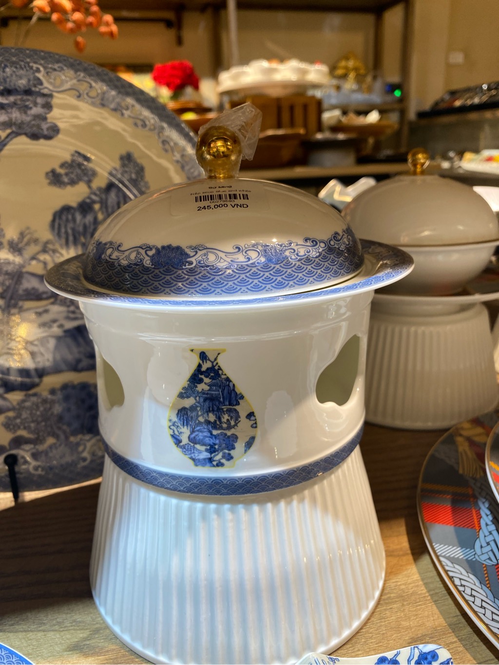 Bát soup Blue and white