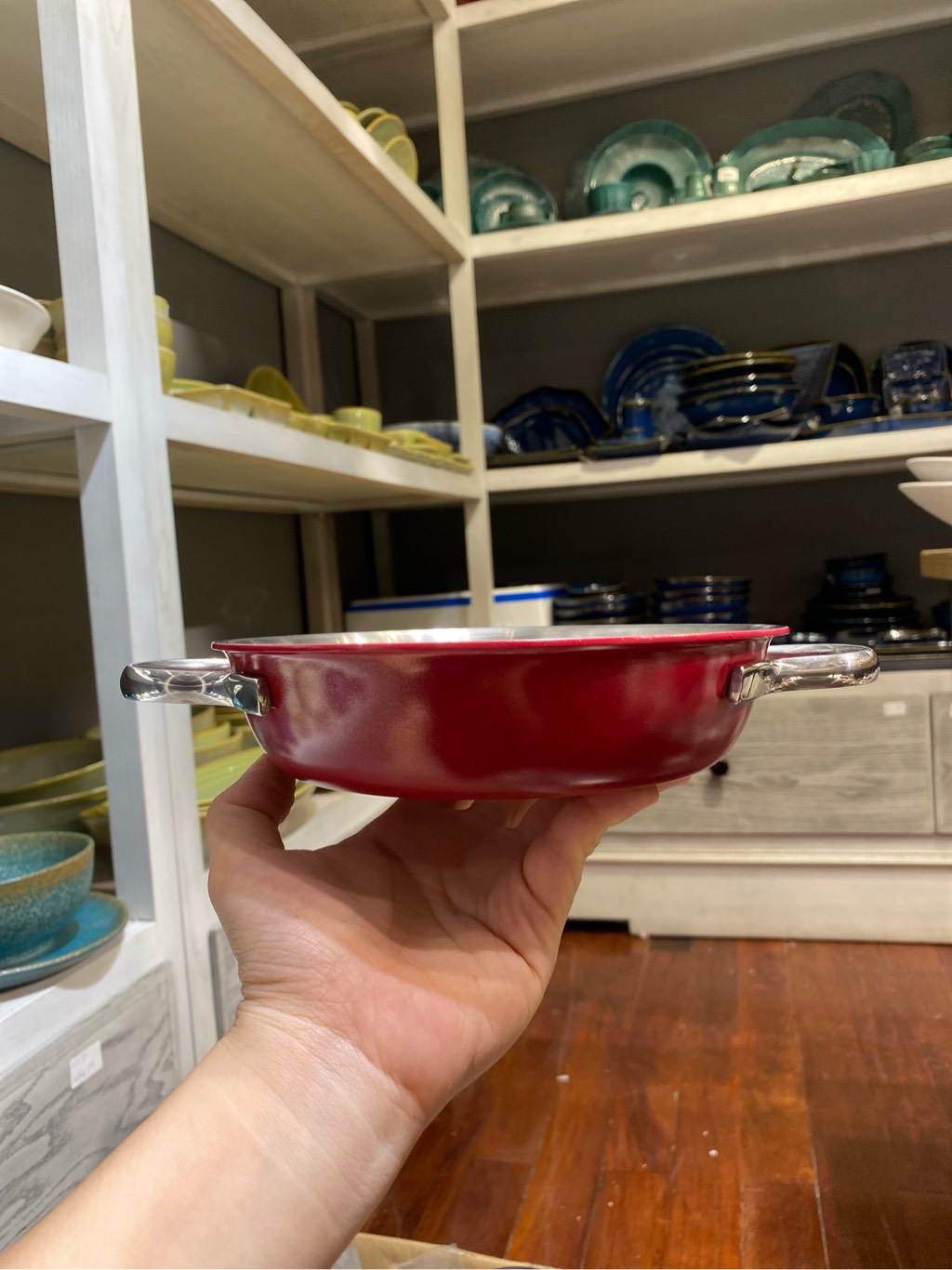 Chảo inox phủ ceramic 16 x 4.2cm Edelkochen - Champagne Red