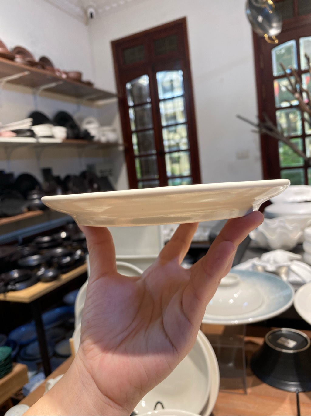 Đĩa lót tách 16.5cm kem matte