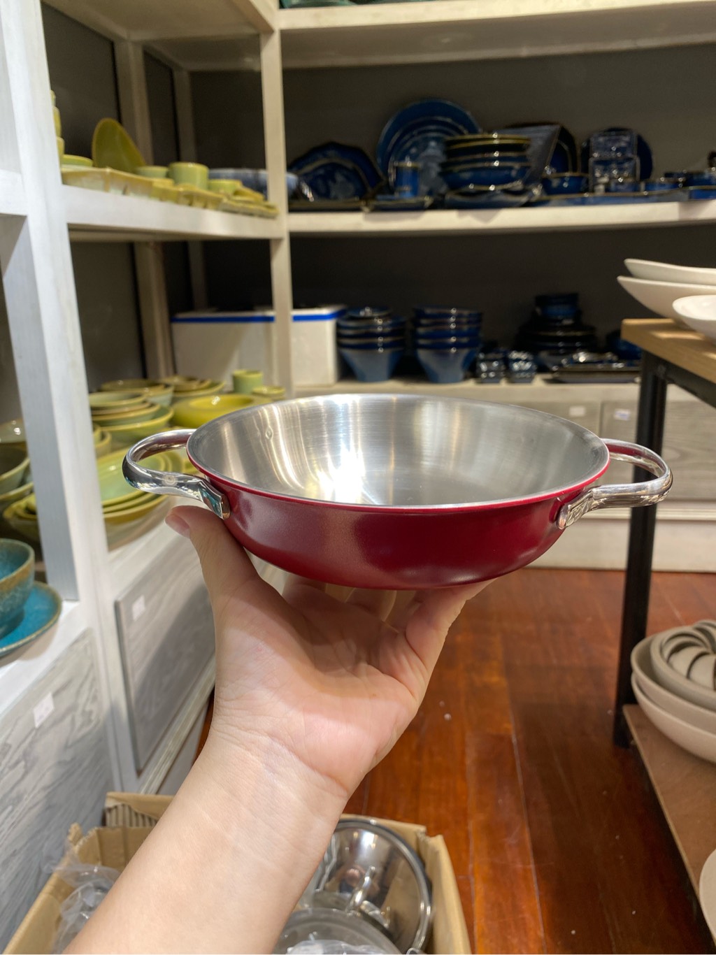 Chảo inox phủ ceramic 16 x 4.2cm Edelkochen - Champagne Red